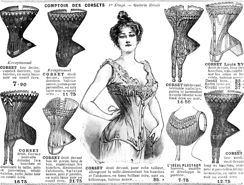 A staple in the 1800s included corsets. Image via Pinterest