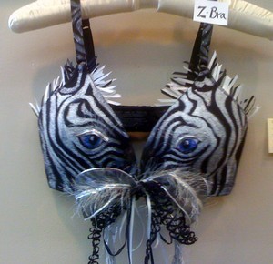 Zebra Decorated Bra