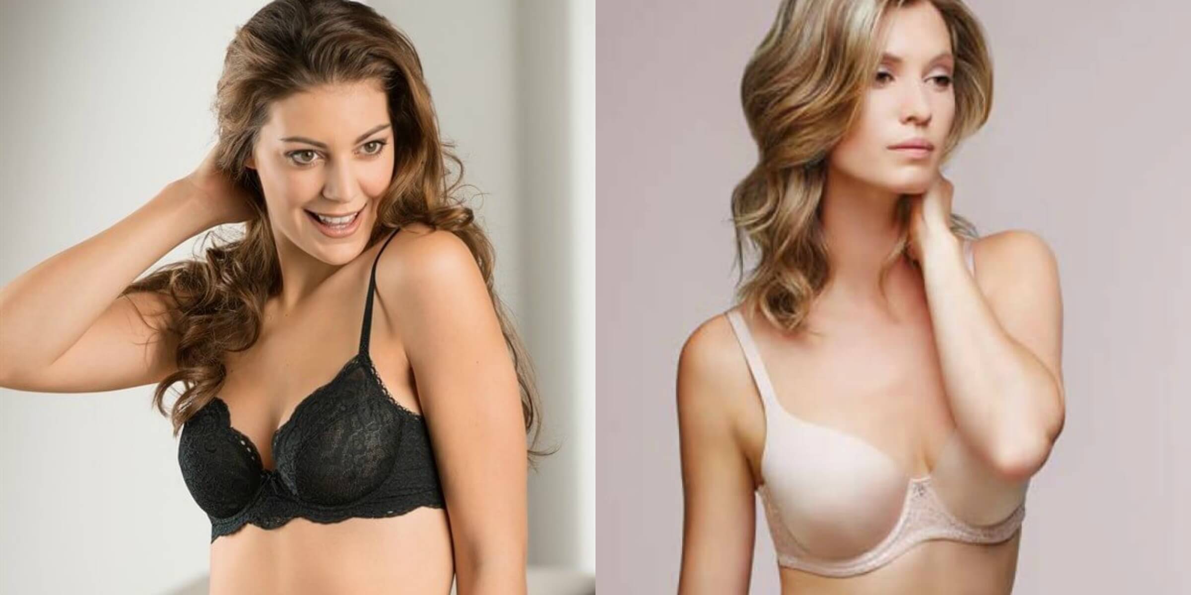 Underwired Bra by Naturana Lingerie; The Essentials Pure Plus Seamless T-Shirt Bra by Montelle Intimates