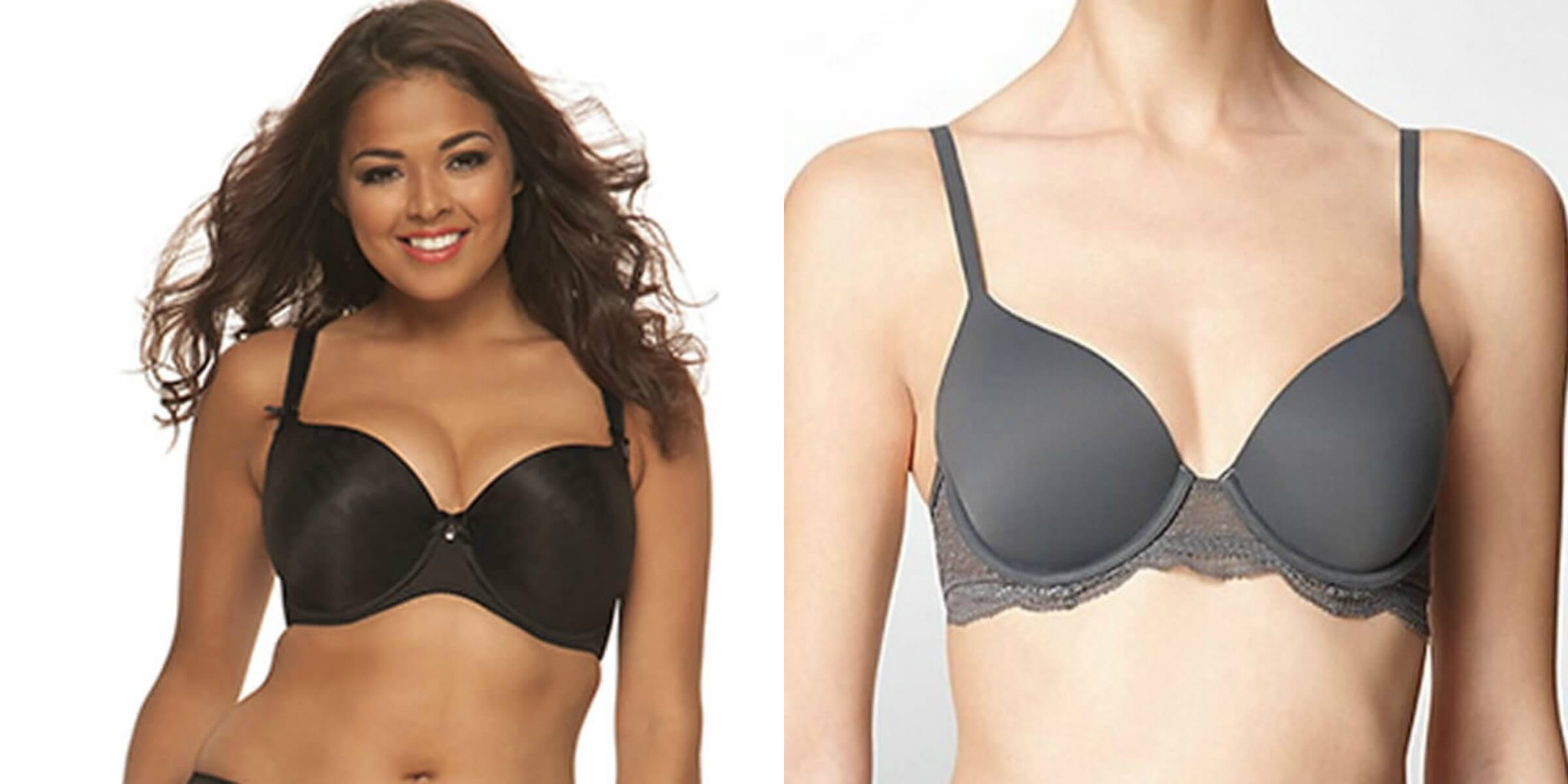 Smoothie Seamless Microfiber Moulded Balcony Bra by Curvy Kate; Perfectly Fit With Lace T-Shirt Bra by Calvin Klein