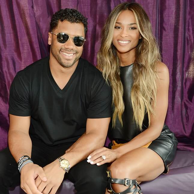 Ciara and her hubby via Glamour.
