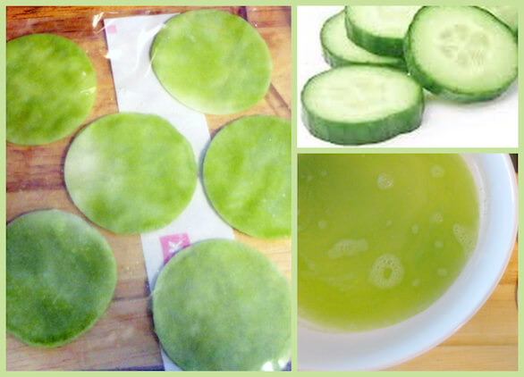 These DIY Frozen cucumber pads from The Beauty Bean can be made in batches, so you ALWAYS have some on hand!