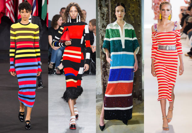 A series of striped runways looks curated by Fashionista