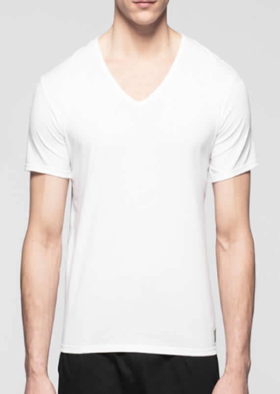 Ck One Cotton 2-Pack Short Sleeve V-neck by Calvin Klein 